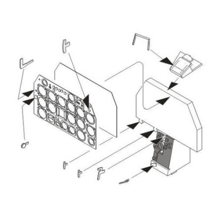 CMK North-American F-86F Sabre Instrument panel