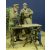 D-DAY miniature studio WWII BEF Officer & Dispatch Rider w BEF HQ Acc.