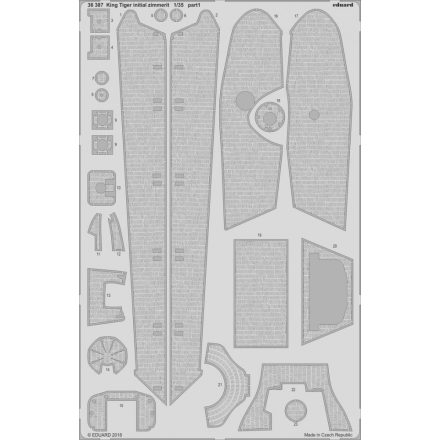 Eduard King Tiger initial zimmerit (Takom)