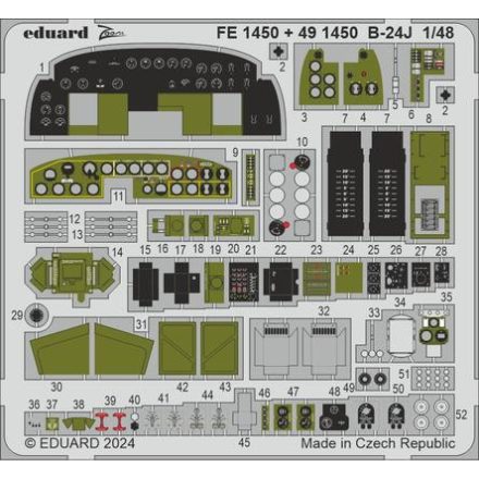 Eduard B-24J cockpit & engines (Hobby Boss)