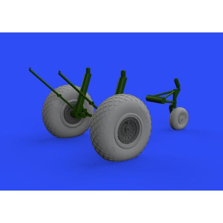 Eduard B-17F wheels diamond tread (Eduard)