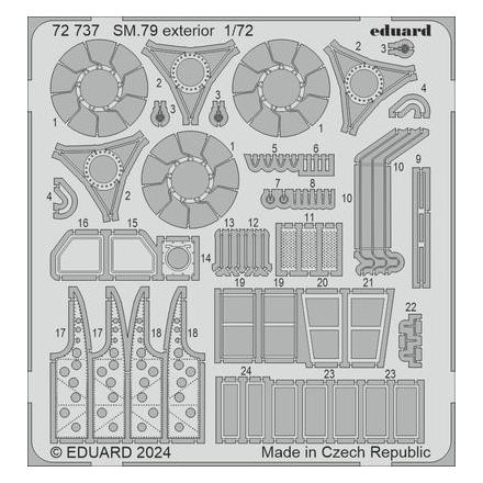 Eduard SM.79 exterior (Italeri)