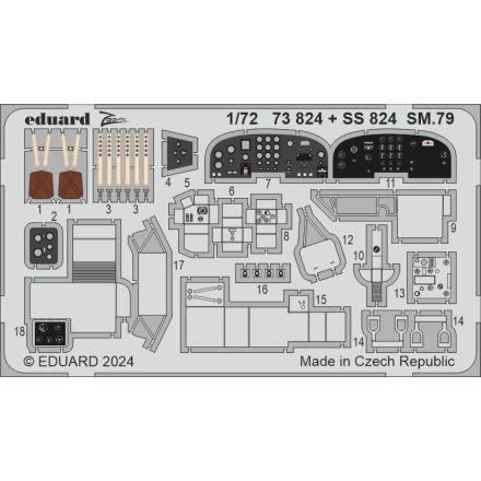 Eduard SM.79 interior (Italeri)