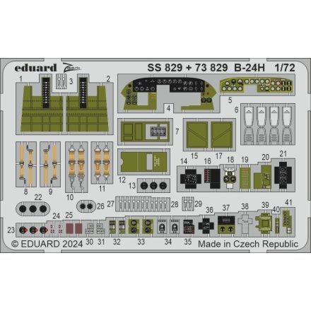 Eduard B-24H cockpit & engines (Airfix)