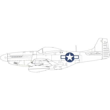 Eduard P-51D US national insignia (Eduard) maszkoló