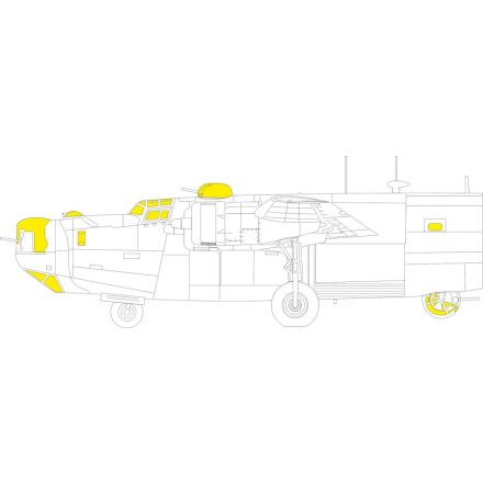 Eduard B-24H (Airfix) maszkoló