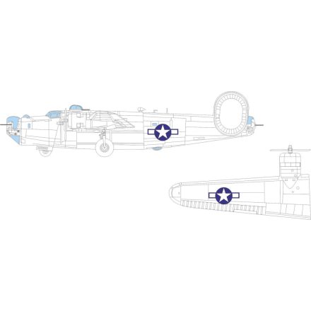 Eduard B-24H US national insignia (Airfix) maszkoló