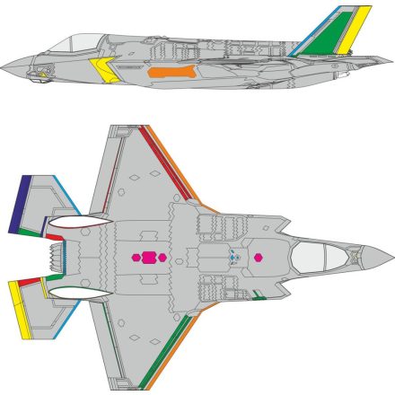 Eduard F-35B RAM coating (Tamiya) maszkoló