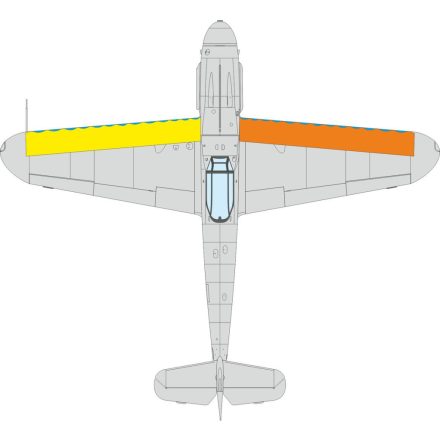 Eduard Bf 109G wings leading edge wavy lines maszkoló