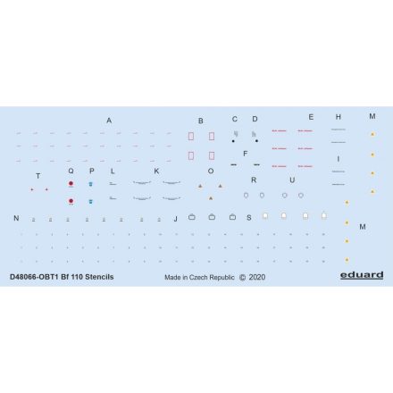 Eduard Bf 110 stencils matrica