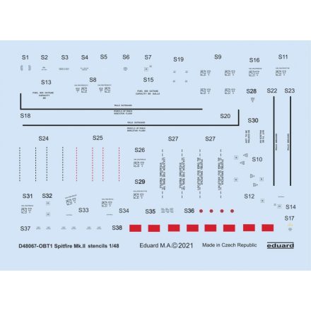 Eduard Mk. II stencils matrica