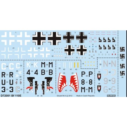 Eduard Bf 110E matrica