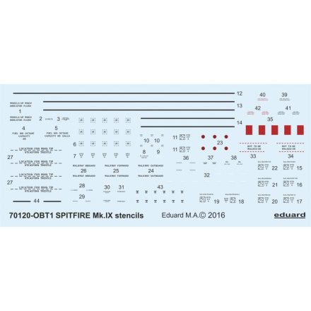 Eduard Spitfire Mk. IX stencils matrica