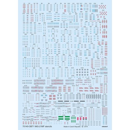 Eduard MiG-21MF stencils matrica
