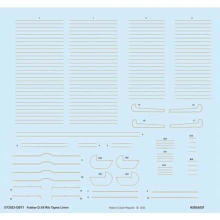 Eduard Fokker D. VII rib tapes linen matrica