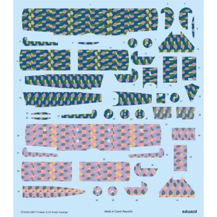 Eduard Fokker D. VII 5color lozenge matrica