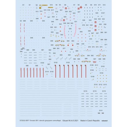Eduard Tornado GR.1 stencils (gray/ green camouflage) matrica