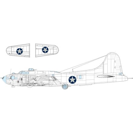 Eduard B-17F US national insignia rounded (Eduard)