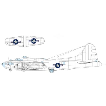 Eduard B-17F US national insignia w/ blue outline (Eduard)