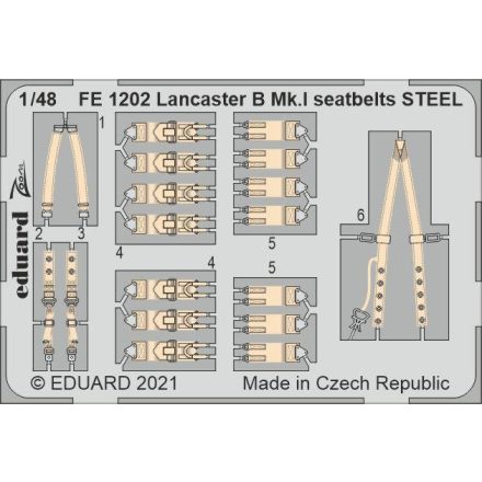 Eduard Lancaster B Mk. I seatbelts STEEL (HK Models)