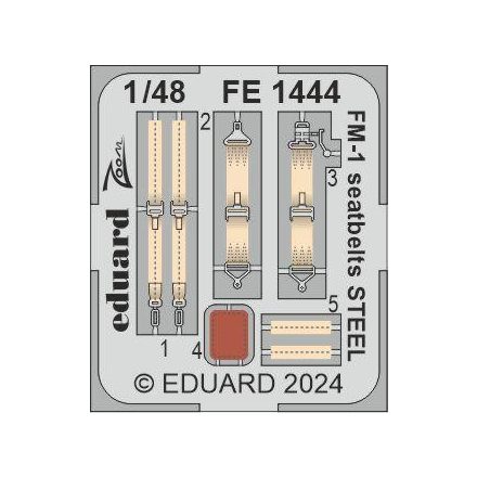 Eduard FM-1 seatbelts STEEL (Tamiya)