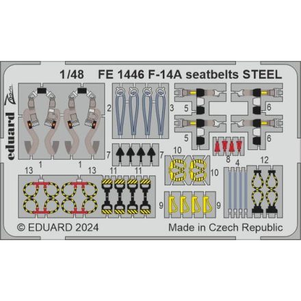 Eduard F-14A seatbelts STEEL (Great Wall Hobby)