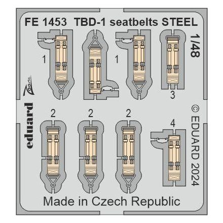 Eduard TBD-1 seatbelts STEEL (Hobby Boss)