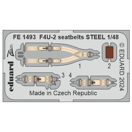 Eduard F4U-2 seatbelts STEEL (Hobby Boss)