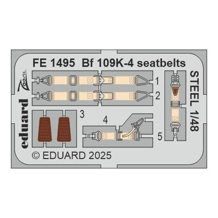 Eduard Bf 109K-4 seatbelts STEEL (Eduard)