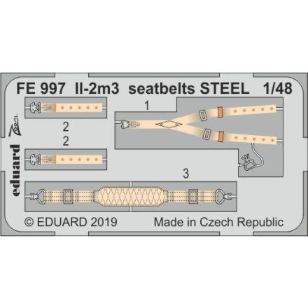 Eduard Il-2m3 seatbelts STEEL (Tamiya)