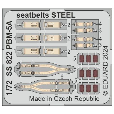 Eduard PBM-5A seatbelts STEEL (Academy)