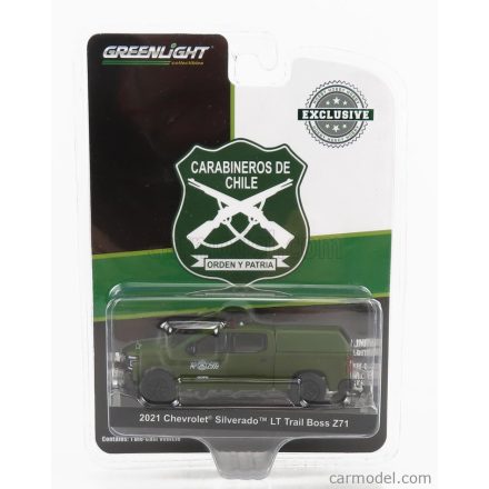 Greenlight CHEVROLET SILVERADO LT PICK-UP TRAIL BOSS Z71 CARABINEROS DE CHILE POLICE 2021