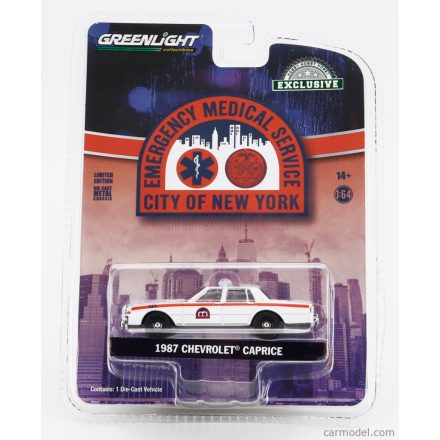 Greenlight CHEVROLET CAPRICE NYC EMS MEDICAL SERVICE 1987