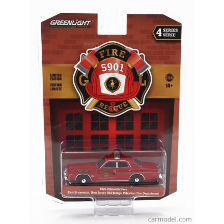 Greenlight PLYMOUTH FURY OLD BRIDGE VOLUNTEER FIRE ENGINE 1976