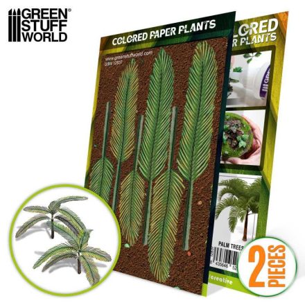 Green Stuff World Colored Paper Plants - Palm