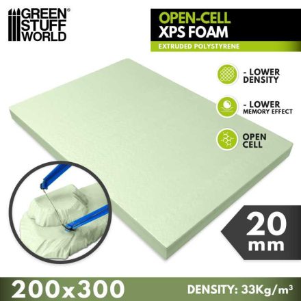 Green Stuff World Open-Cell XPS Foam 20 mm