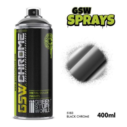 Green Stuff World Black Chrome Spray Paint 400ml festék