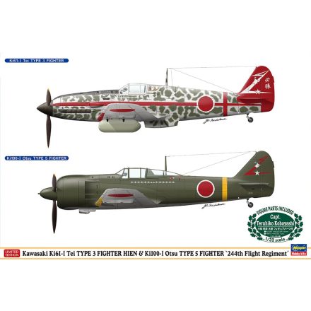 Hasegawa Kawasaki Ki61-1 & Ki100-1 & Metal Figure makett