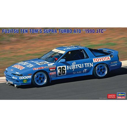 Hasegawa Fujitsu Ten Tom's Supra Turbo A70 "1990 JTC" makett