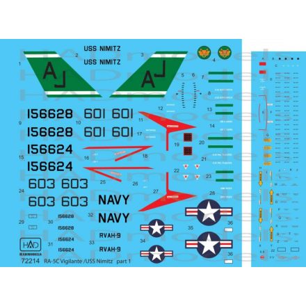 HAD RA-5C Vigilante "USS NIMITZ" Part 1 matrica