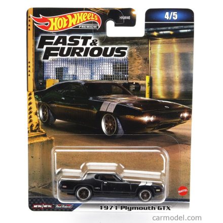 Mattel Hot Wheels PLYMOUTH DOM'S GTX COUPE 1971 - FAST & FURIOUS 8 2017