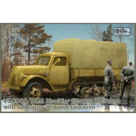 IBG V3000S/SSM Maultier German Half Track with tall cargo bed and tarpaulin makett