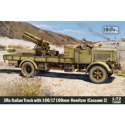 IBG 3Ro Italian Truck With 100/17 100mm Howitzer (Cassone 2) makett