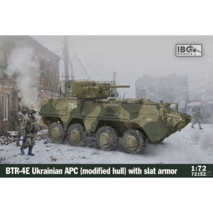 IBG BTR-4 E Ukrainian APC (Modified Hull) with Slat Armor makett