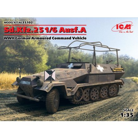 ICM Sd.Kfz.251/6 Ausf.A German Armoured Command Vehicl makett