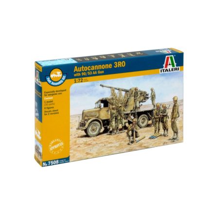 Italeri Autocannone RO3 with 90/53 AA Gun makett