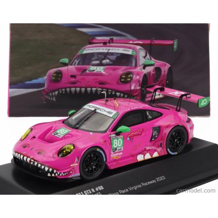 IXO Porsche 911 992 GT3 R TEAM AO RACING N 80 IMSA USA GTD CLASS RACE VIRGINIA RECEWAY 2023 PHILLIP JEFFREY HYETT - SEBASTIAN PRIAULX