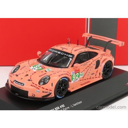 IXO PORSCHE 911 991 RSR TEAM PORSCHE GT N 92 WINNER LMGTE PRO CLASS PINK PIG TRIBUTE 24h LE MANS 2018 M.CHRISTENSEN - K.ESTRE - L.VANTHOOR