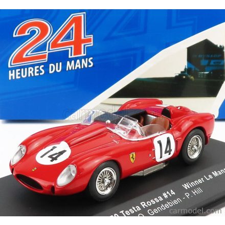 IXO FERRARI 250 TR TESTAROSSA 3.0L V12 TEAM SCUDERIA FERRARI N 14 WINNER 24h LE MANS 1958 O.GENDEBIEN - P.HILL