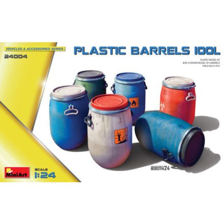 Miniart Plastic Barrels 100 L makett